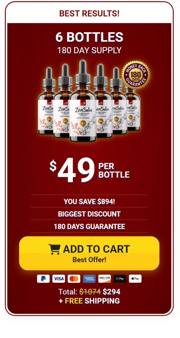 ZenSulin™ 6 bottles pricing